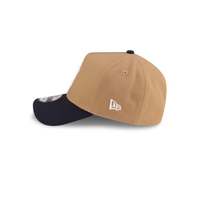 New York Yankees MLB New Era Men's Khaki/Navy 9Forty A-Frame Snapback
