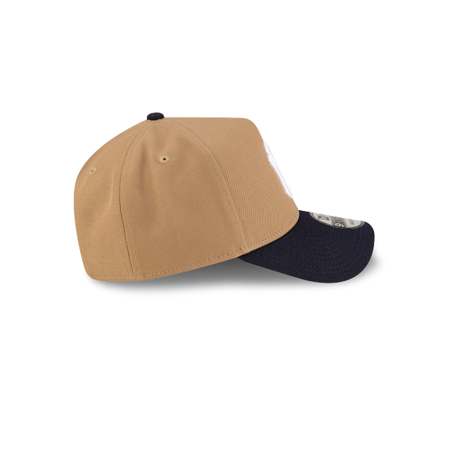 New York Yankees MLB New Era Men's Khaki/Navy 9Forty A-Frame Snapback
