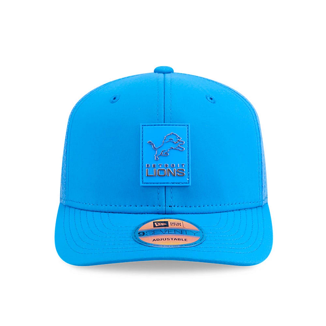 Detroit Lions NFL New Era Men's Honolulu Blue 9Seventy 2025 Sideline Hot Weather Trucker Snapback