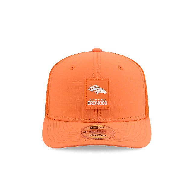 Denver Broncos NFL New Era Men's Orange 9Seventy 2025 Sideline Hot Weather Trucker Snapback