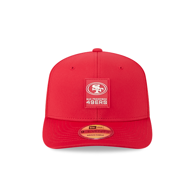 San Francisco 49ers NFL New Era Men's Red 9Seventy 2025 Sideline Hot Weather Trucker Snapback