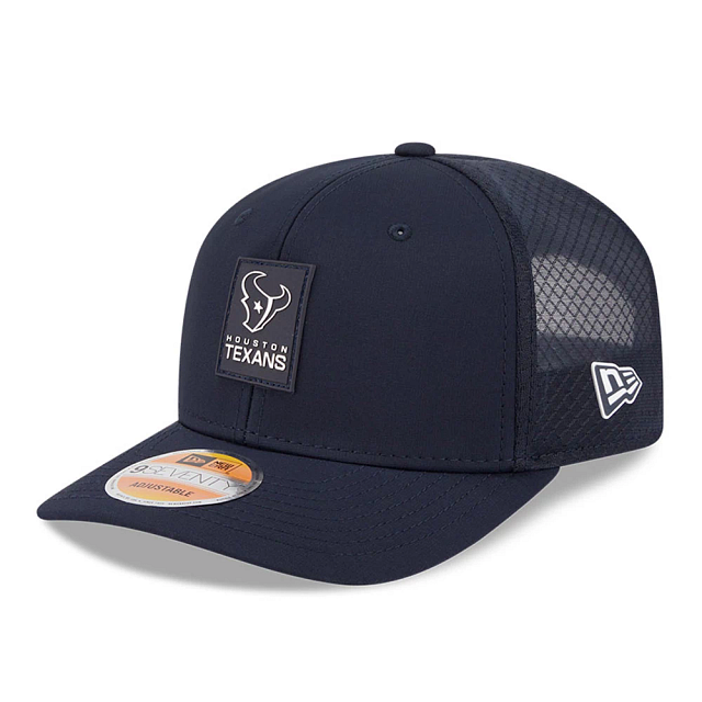 Houston Texans NFL New Era Men's Navy 9Seventy 2025 Sideline Hot Weather Trucker Snapback