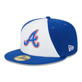 Atlanta Braves MLB New Era Men's White/Royal 59Fifty 2023 City Connect Fitted Hat