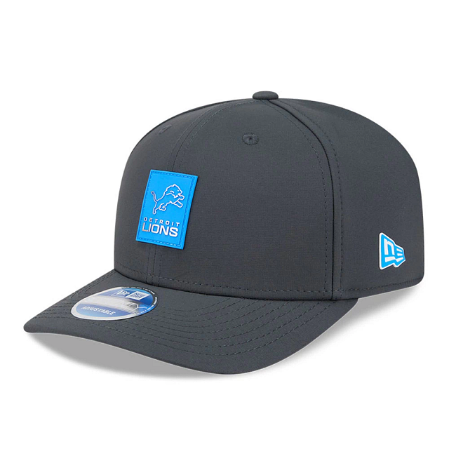 Detroit Lions NFL New Era Men's Charcoal 9Seventy 2025 Sideline Stretch Snapback