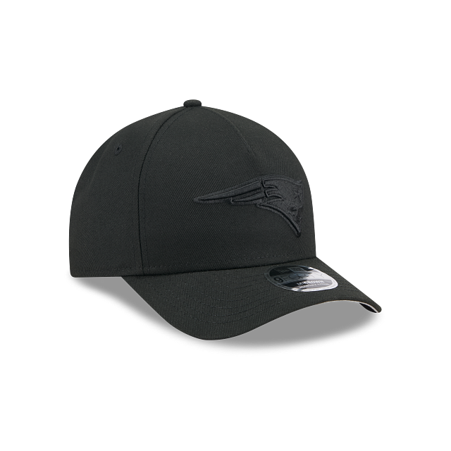 New England Patriots NFL New Era Men's Black on Black 9FORTY M-Crown Adjustable A-Frame Hat