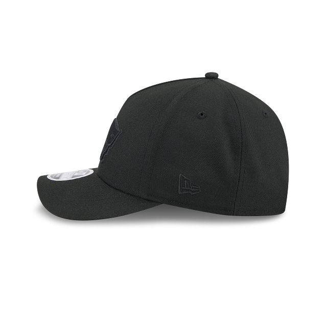 New England Patriots NFL New Era Men's Black on Black 9FORTY M-Crown Adjustable A-Frame Hat