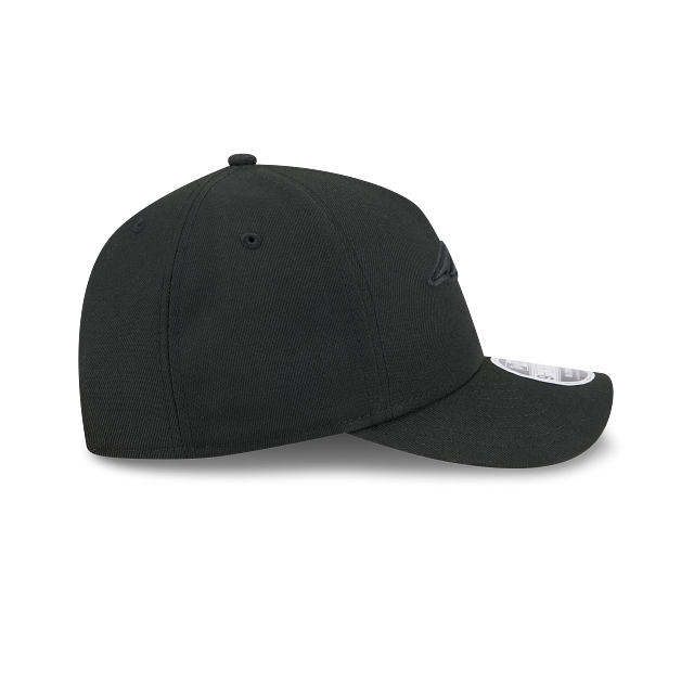 New England Patriots NFL New Era Men's Black on Black 9FORTY M-Crown Adjustable A-Frame Hat