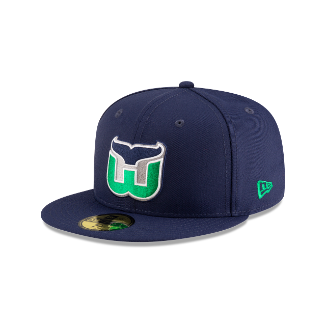 Hartford Whalers NHL New Era Men's Navy Vintage Collection 59Fifty Basic Fitted Hat