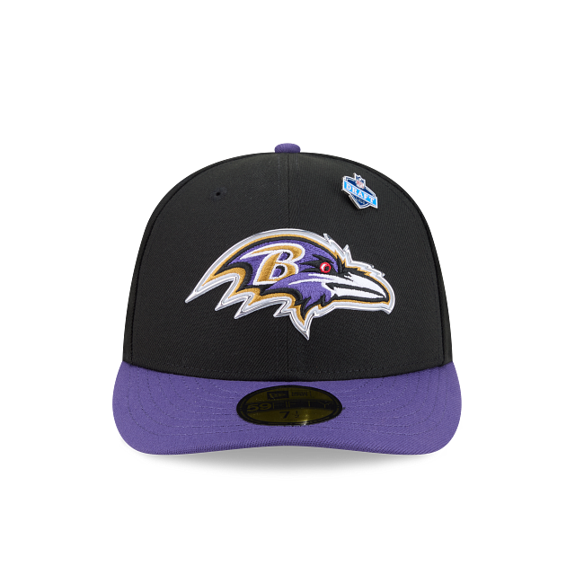 Baltimore Ravens NFL New Era Men's Black 59Fifty Pre-Curved 2026 Draft Fitted Hat