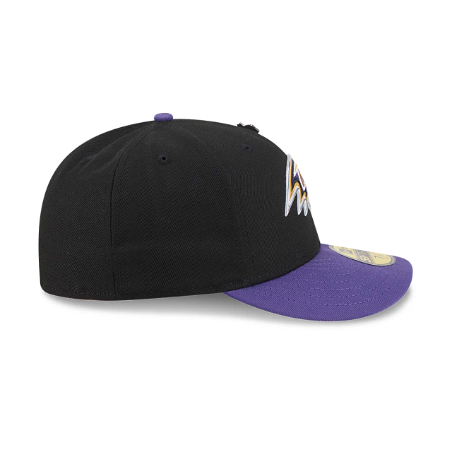 Baltimore Ravens NFL New Era Men's Black 59Fifty Pre-Curved 2026 Draft Fitted Hat