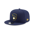 Milwaukee Brewers MLB New Era Men's Navy 9Fifty Basic Snapback Hat