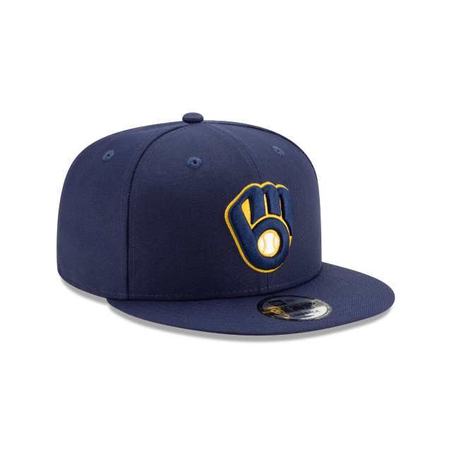 Milwaukee Brewers MLB New Era Men's Navy 9Fifty Basic Snapback Hat
