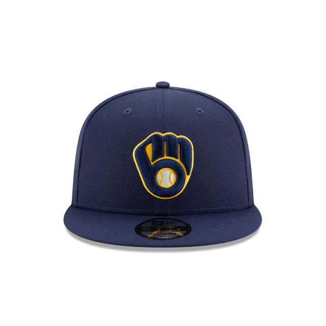 Milwaukee Brewers MLB New Era Men's Navy 9Fifty Basic Snapback Hat