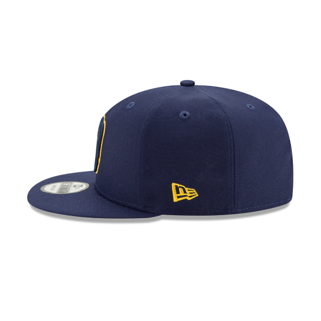Milwaukee Brewers MLB New Era Men's Navy 9Fifty Basic Snapback Hat