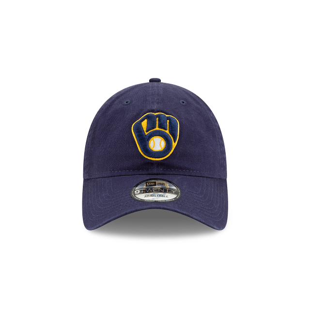Milwaukee Brewers MLB New Era Men's Navy 9Twenty Core Classic Adjustable Hat