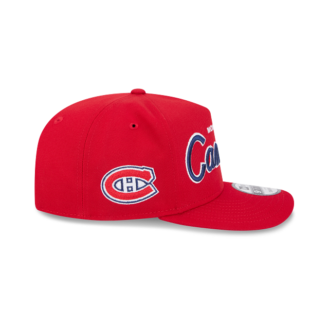 Montreal Canadiens NHL New Era Men's Red 9Fifty Script A-Frame Snapback