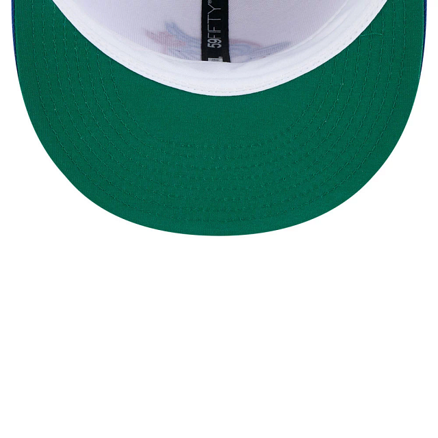 Toronto Blue Jays MLB New Era Men's White/Royal Blue 59Fifty Cooperstown Hall of Fame Side Patch Fitted Hat