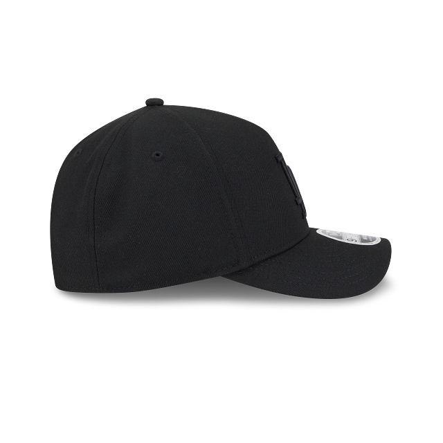 Los Angeles Dodgers MLB New Era Men's Black on Black 9Forty M-Crown Adjustable A-Frame Hat