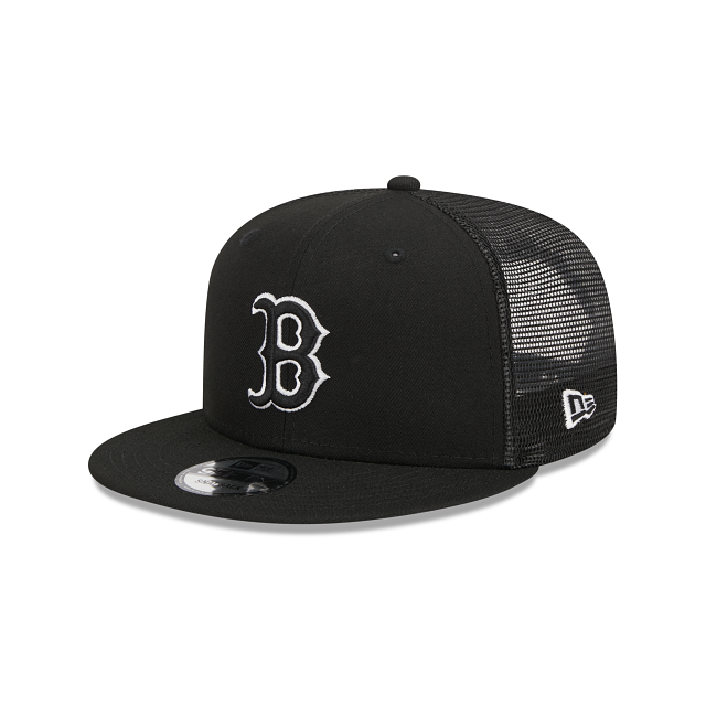 Boston Red Sox MLB New Era Men's Black 9Fifty Trucker Snapback