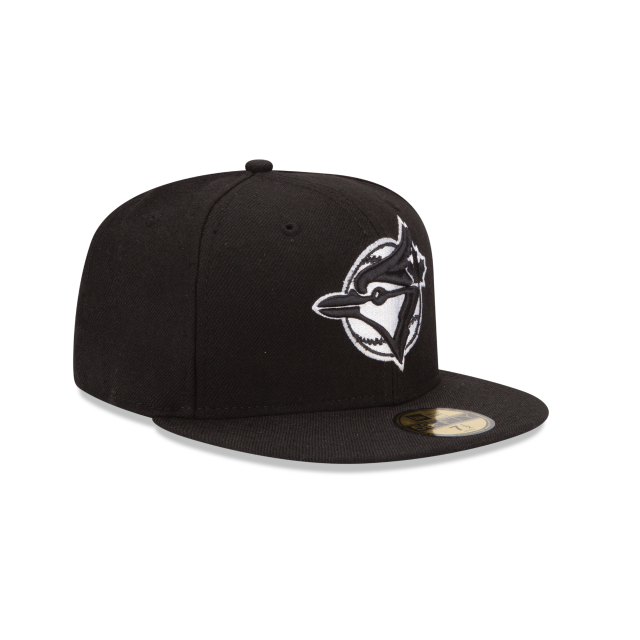 Toronto Blue Jays MLB New Era Men's Black/White 59Fifty Cooperstown Fitted Hat