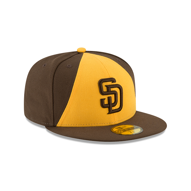 San Diego Padres MLB New Era Men's Brown/Yellow 59Fifty Authentic Collection Alternate 2017 Fitted Hat