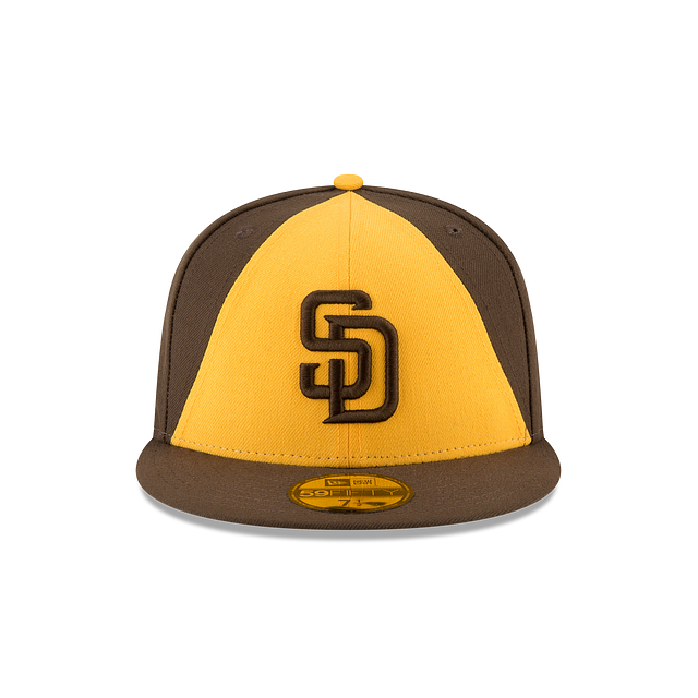 San Diego Padres MLB New Era Men's Brown/Yellow 59Fifty Authentic Collection Alternate 2017 Fitted Hat