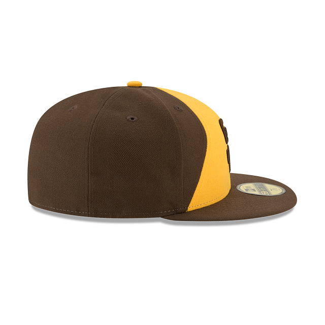 San Diego Padres MLB New Era Men's Brown/Yellow 59Fifty Authentic Collection Alternate 2017 Fitted Hat