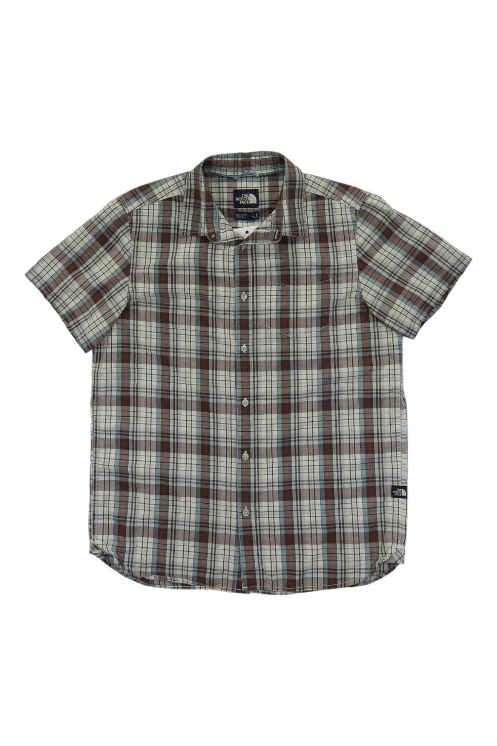 Mens Plaid Short Sleeve Button Up