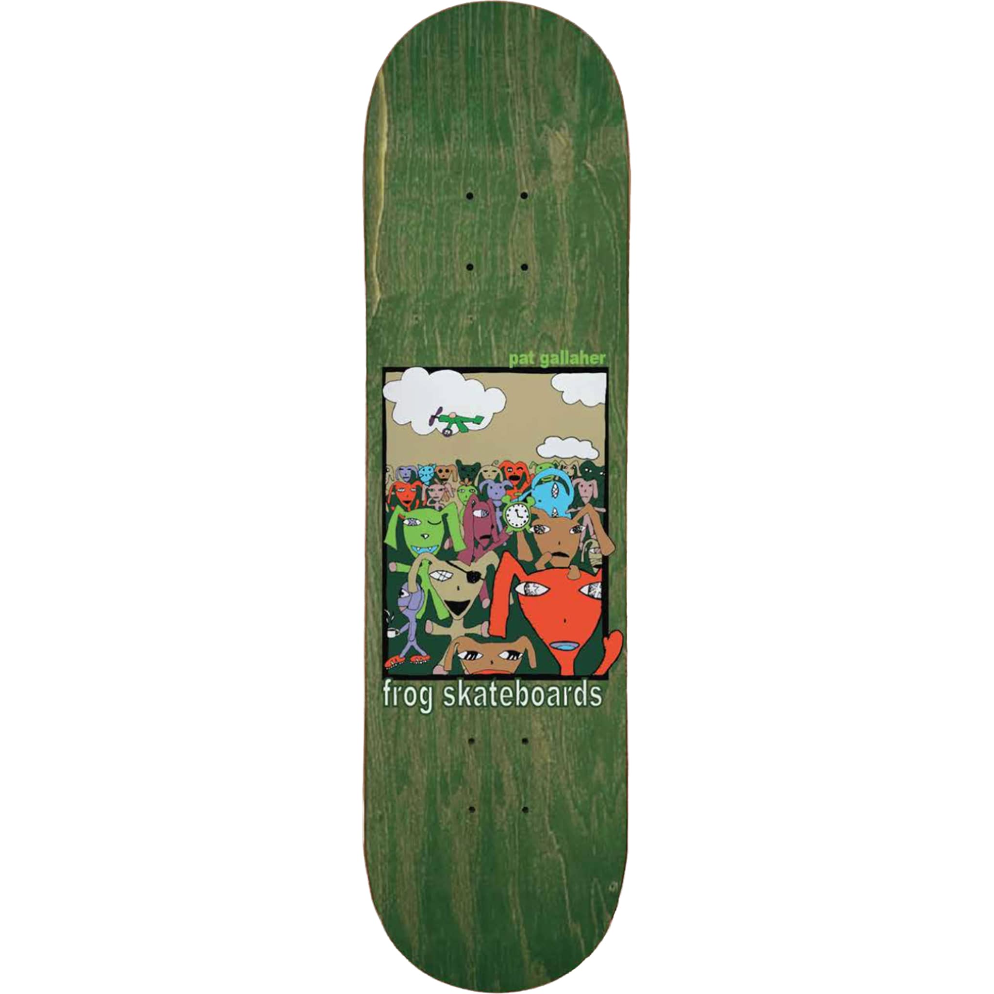 Frog Party Monster Pat Gallaher Skateboard Deck 8.42"