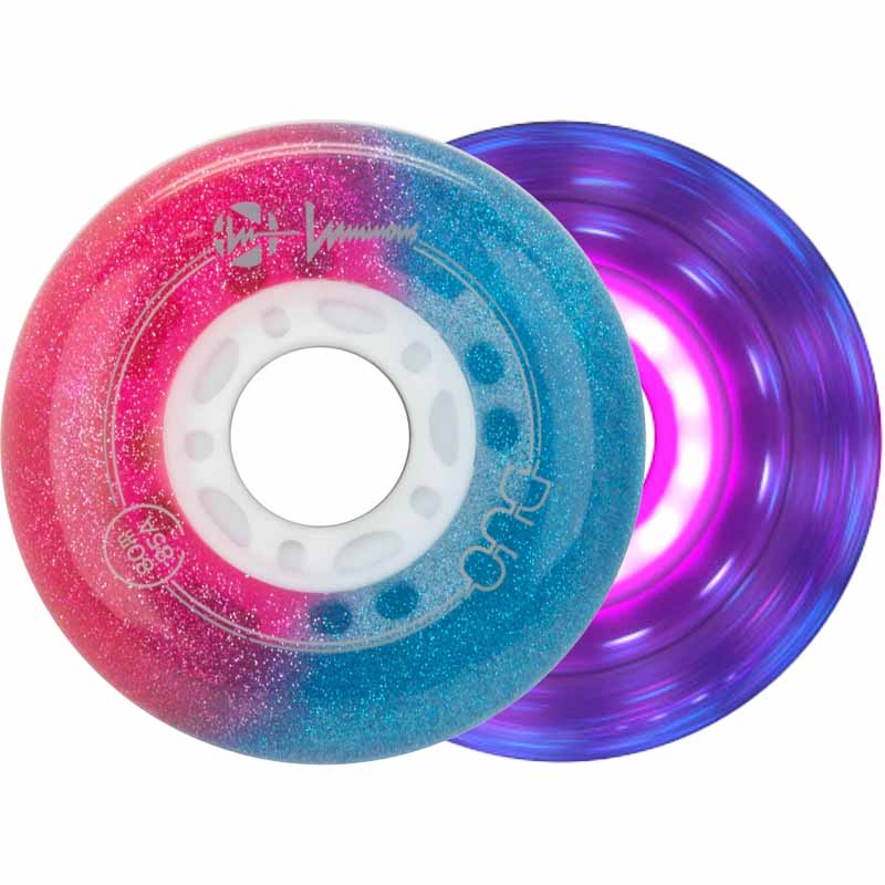 Luminous LED Duo 80mm/85A Wheels (Pack of 4)