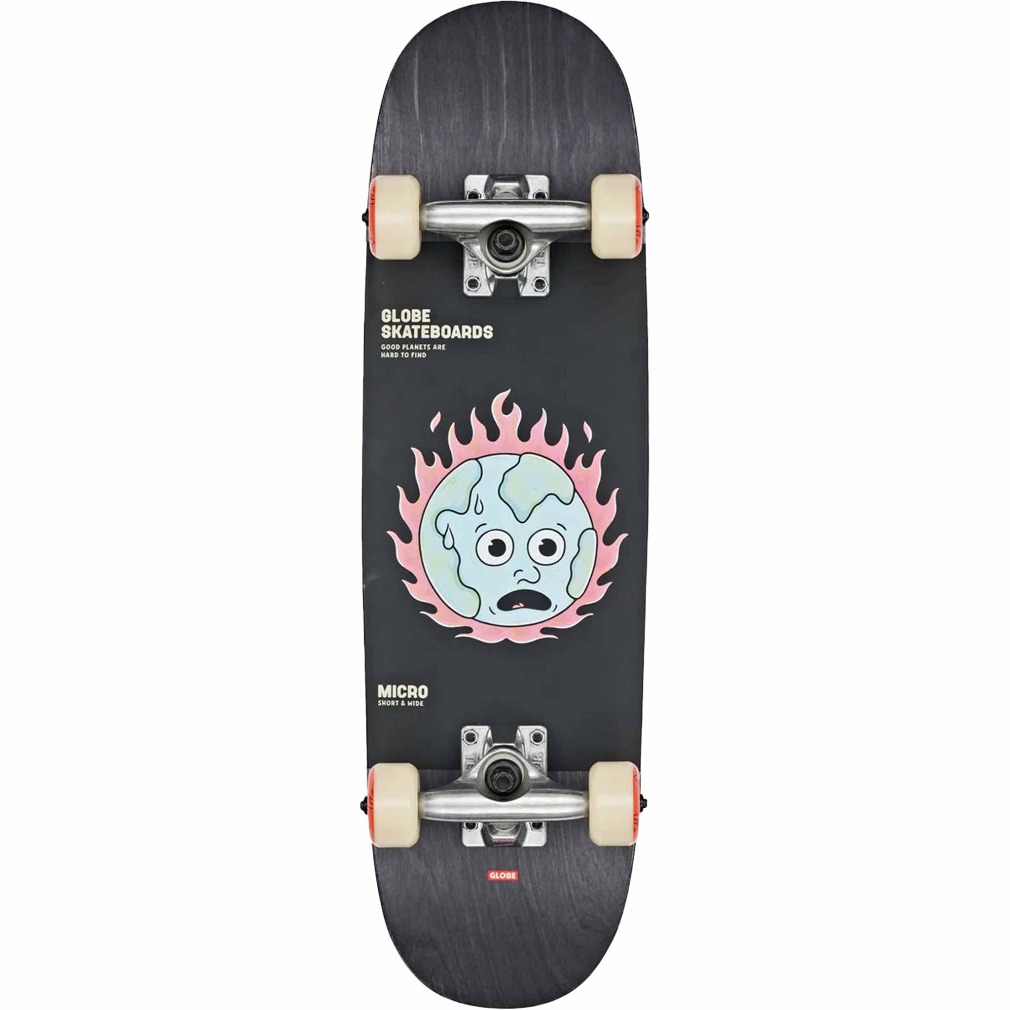 Globe Kids Softie Micro Skateboard Complete Black In Flames 7.125"