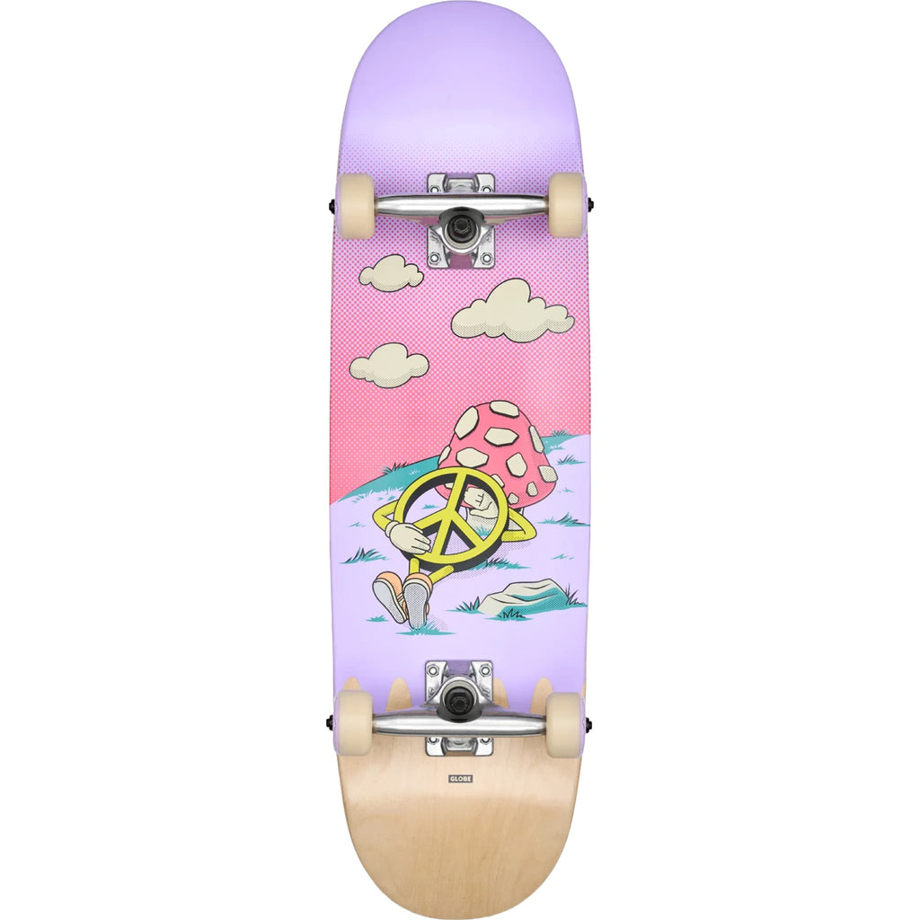 Globe Kids Wide Mid Skateboard Complete Peace Man 8.25"