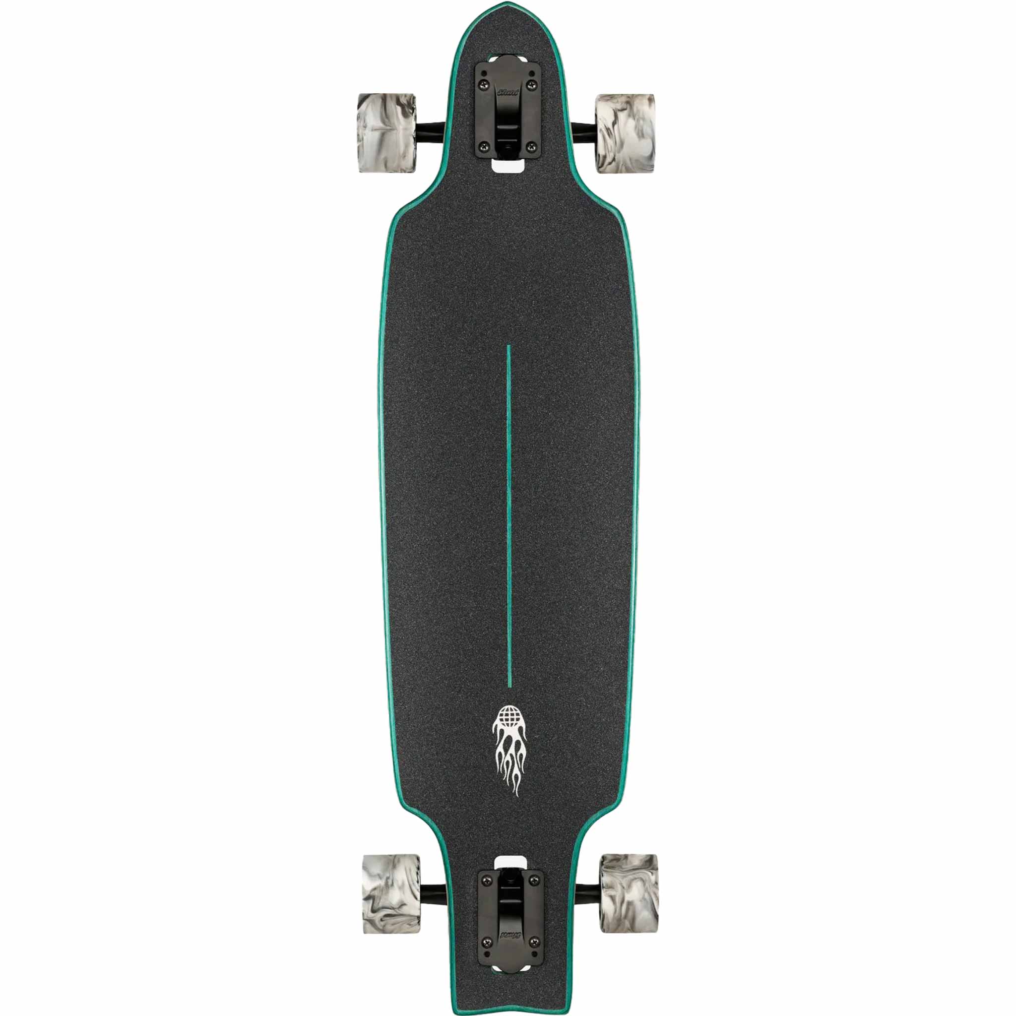 Globe Prowler Mid Longboard Complete Green Flames 34"