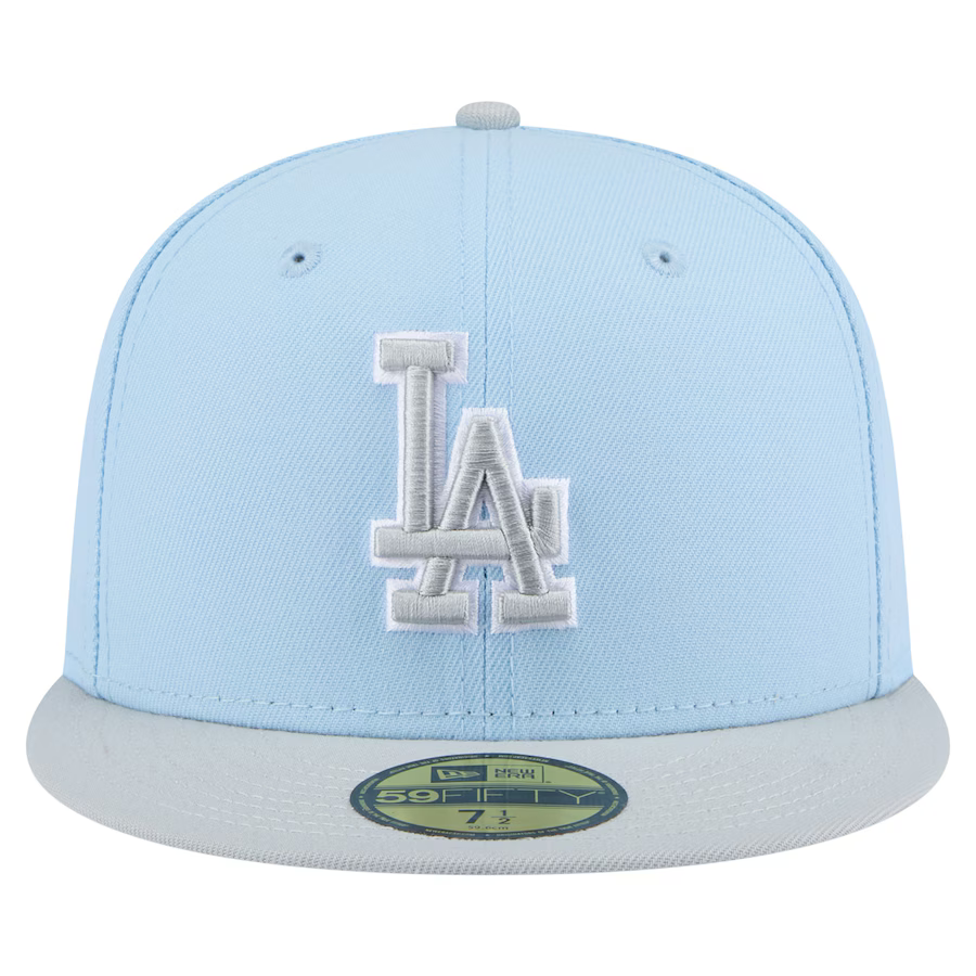 New Era Los Angeles Dodgers 2-Tone Color Pack 59FIFTY Fitted Hat-Light Blue/Gray