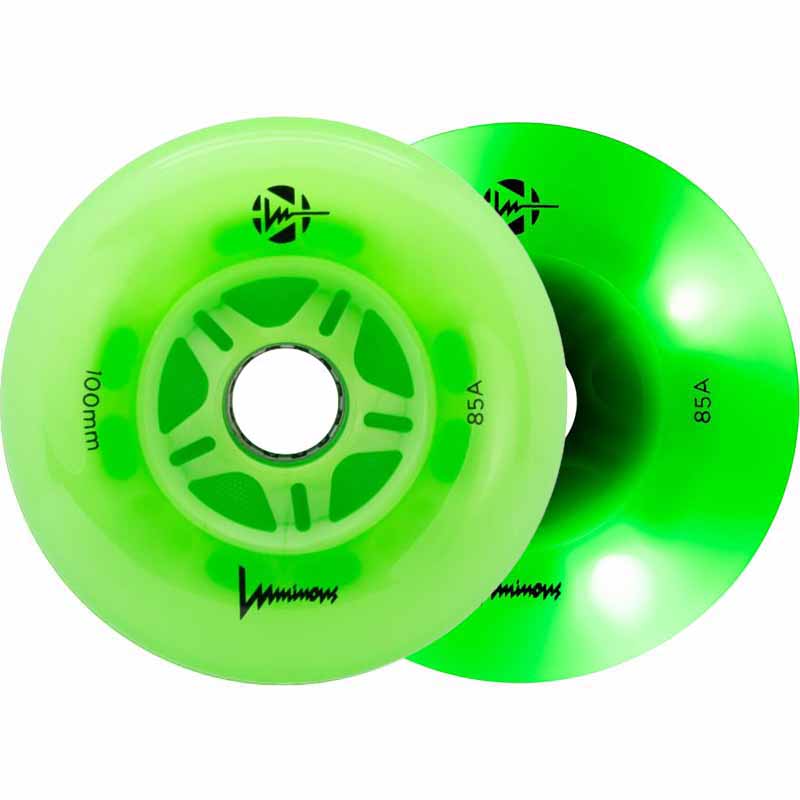 Luminous LED 100mm/85A Wheels (Pack of 3)