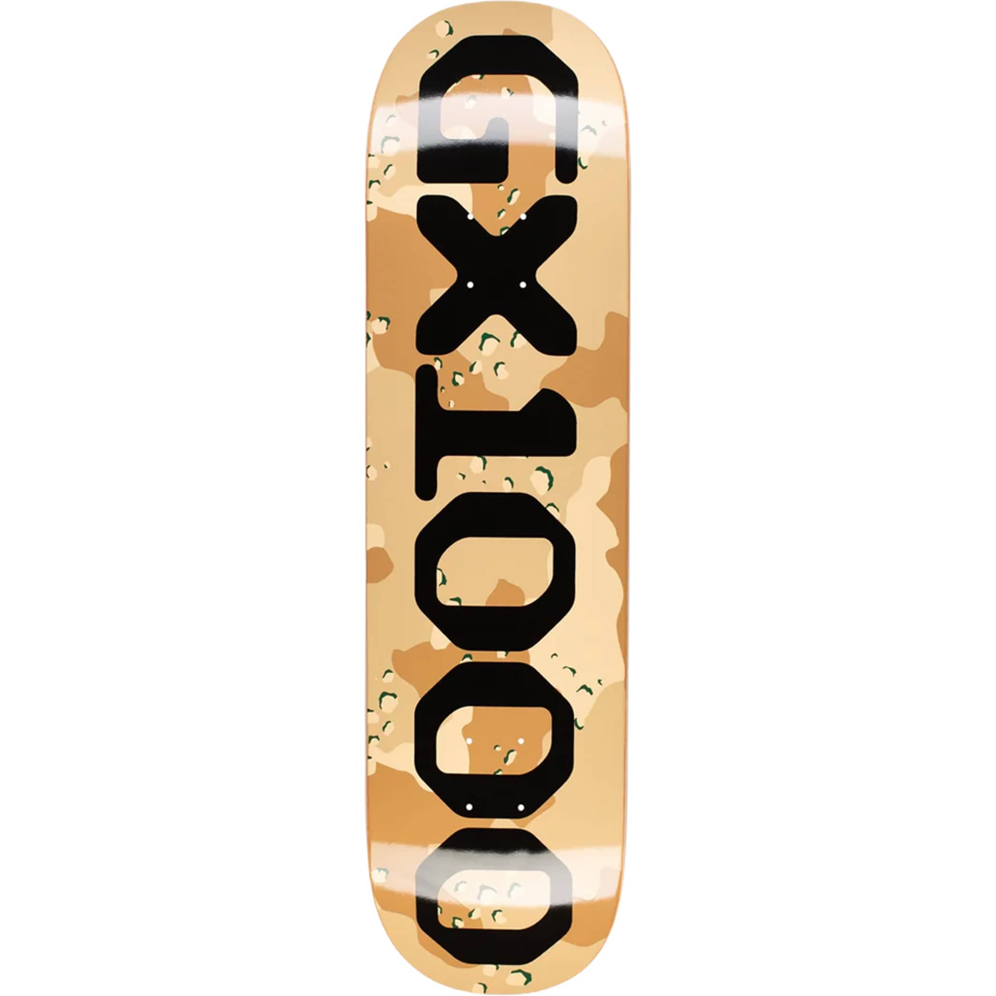 GX1000 OG Logo Camo Black Skateboard Deck 8.25"