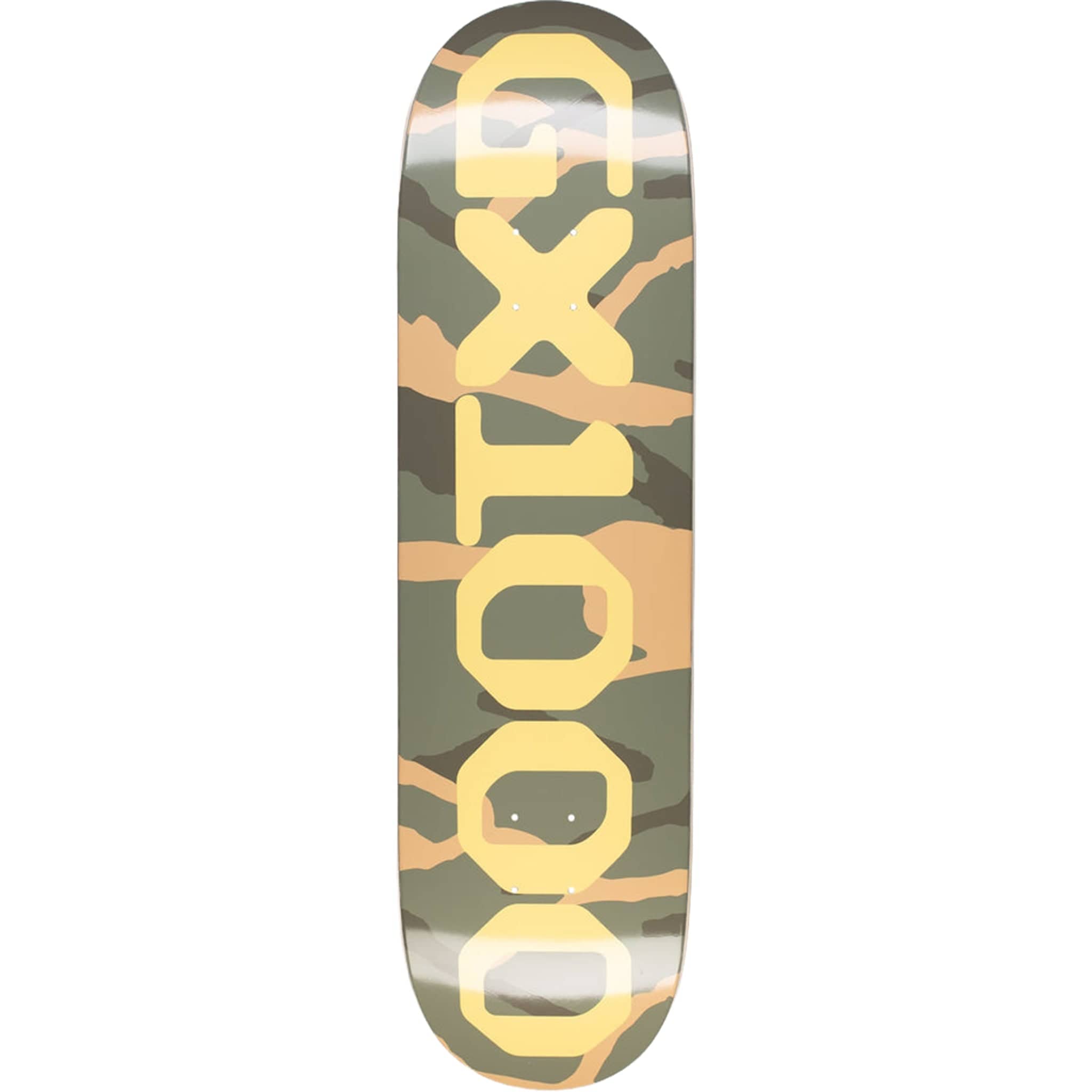 GX1000 OG Logo Camo Yellow Skateboard Deck 8.5"