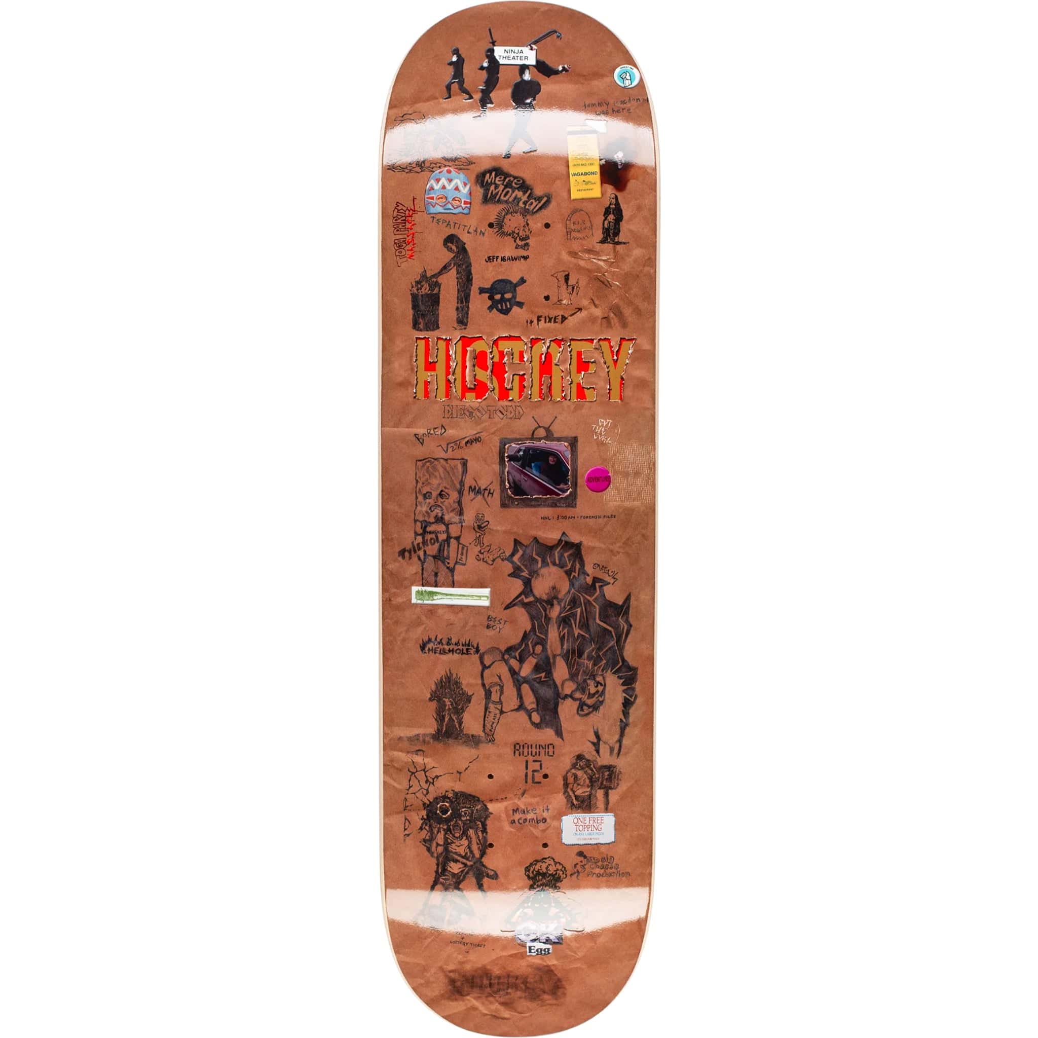 Hockey Diego Todd Paper Cover Skateboard Deck 8.38"