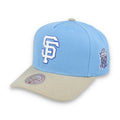 Mitchell & Ness San Francisco Giants 2012 World Series Side Patch Pro Pitch Snapback Hat-Light Blue/Beige