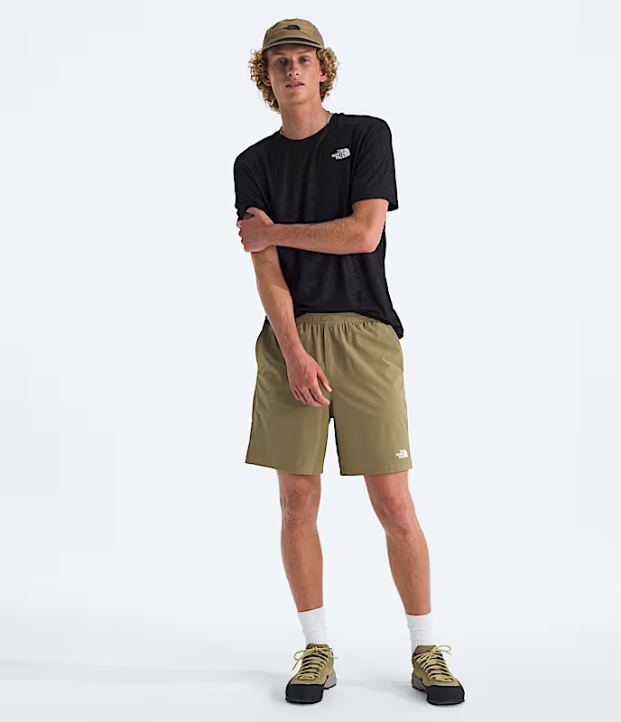 The North Face - Men's Wander 2-In-1 7in Short - Cedar/TNF Black