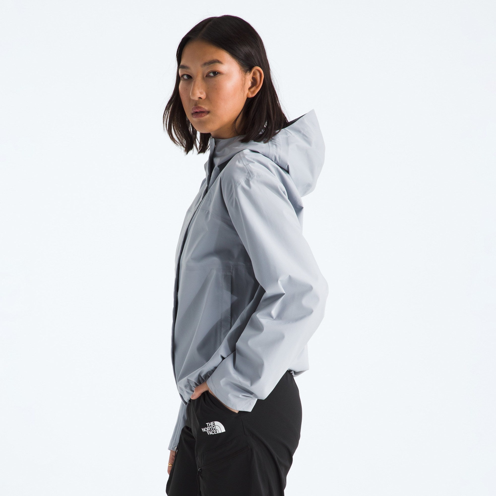 The North Face - Voyage Rain 3L Hooded Jacket - Women's - Frost Grey