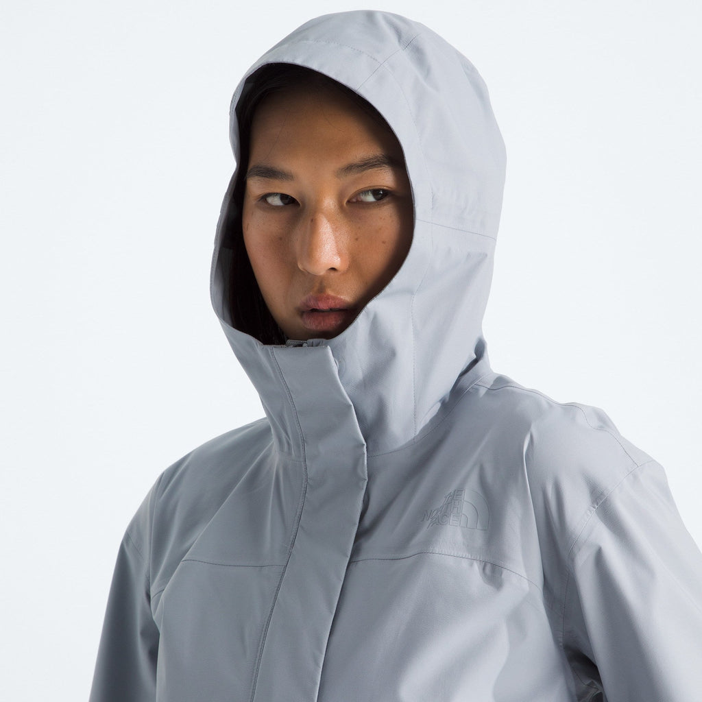 The North Face - Voyage Rain 3L Hooded Jacket - Women's - Frost Grey