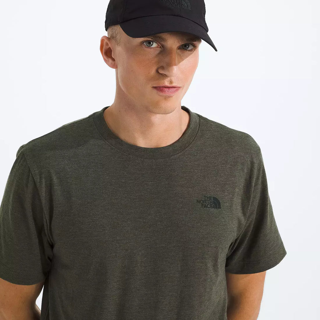 The North Face - Men's Short Sleeve Tri-Blend Tee - New Taupe Green White Heather