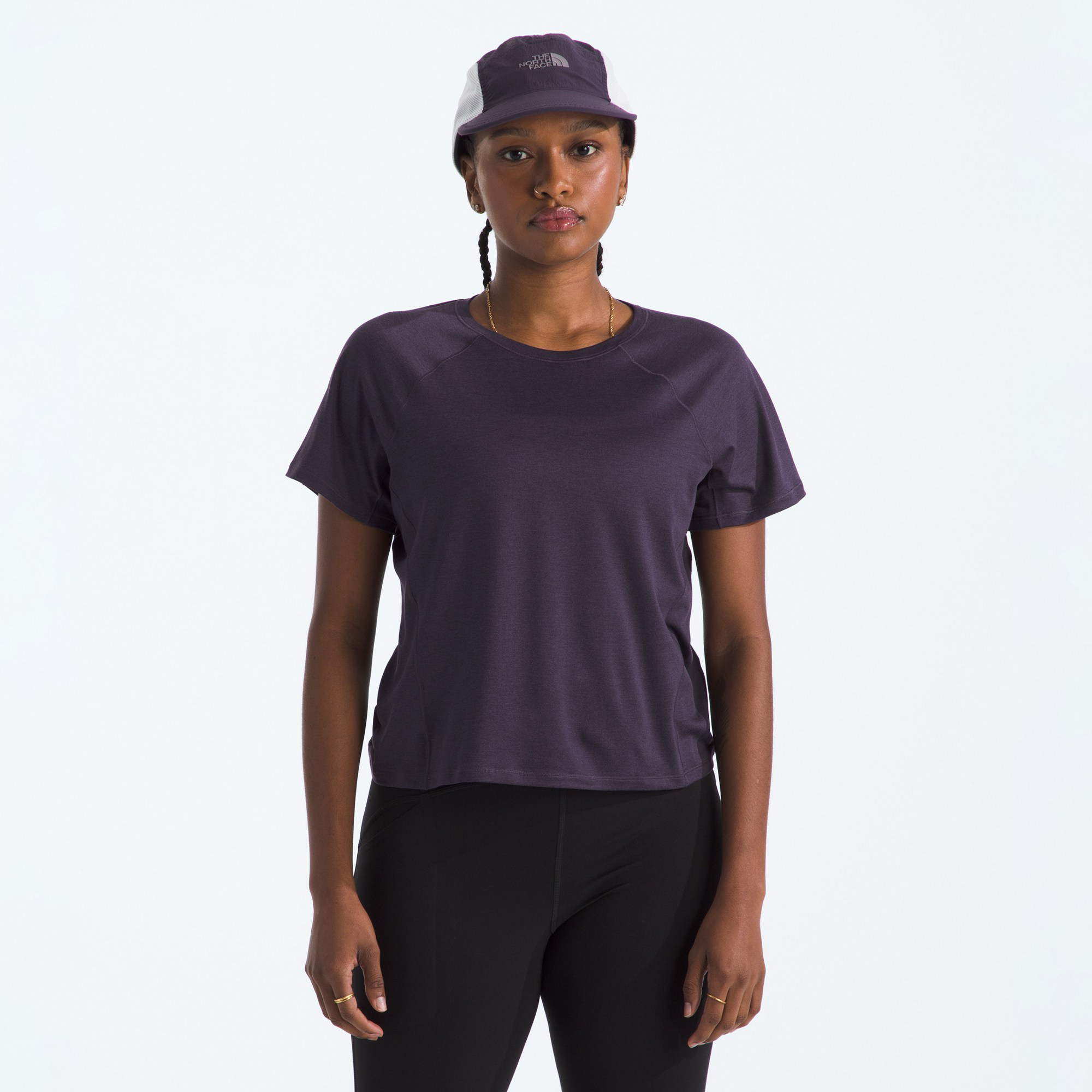 The North Face - Womens Jaida Short Sleeve Tee - Endless Dusk Dark Heather