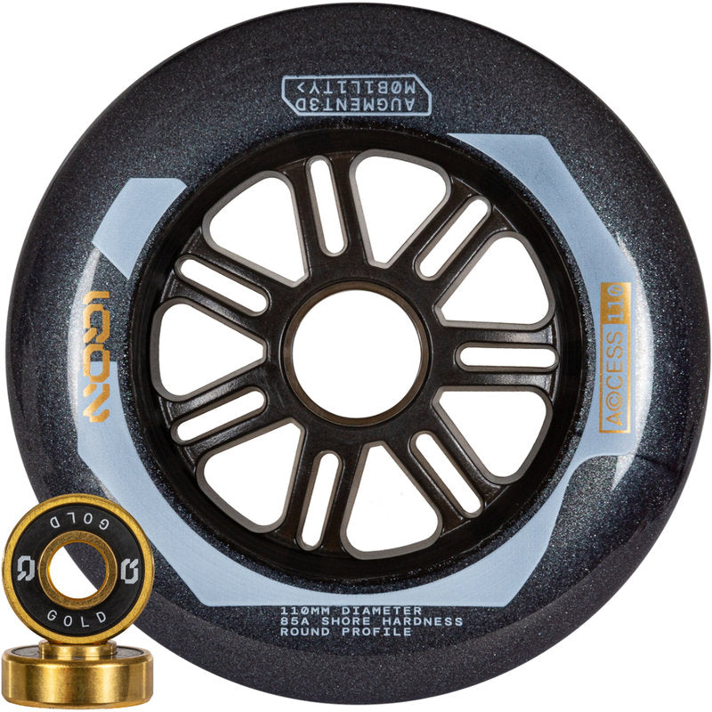 Iqon Access Combo Dark Grey 110mm/85A Wheels (Pack of 3)