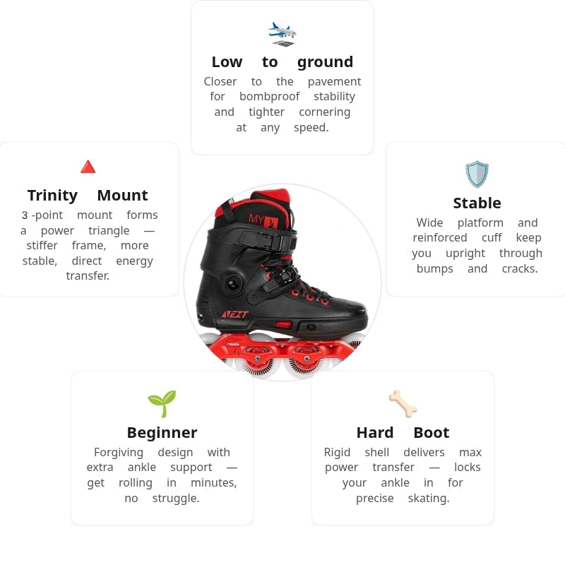 Powerslide Next 80 Black Red Skates