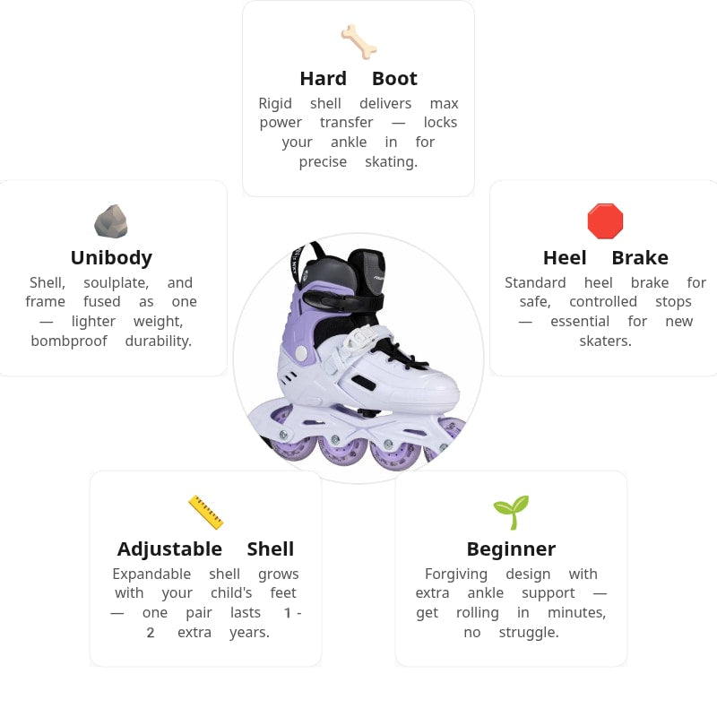 Powerslide Khaan Junior NXT White Kids Skates