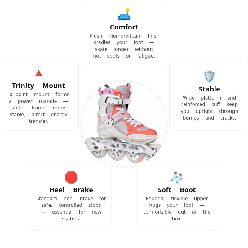 Powerslide Phuzion Argon Peach 90 Women Skates