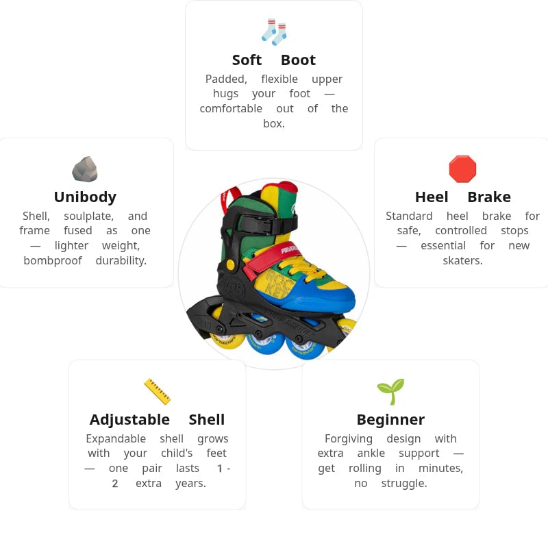 Powerslide Rocket Motley Kids Skates