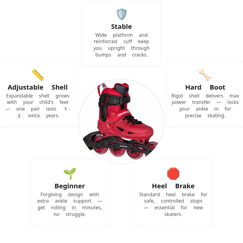 Powerslide Universe 4W Red Kids Skates